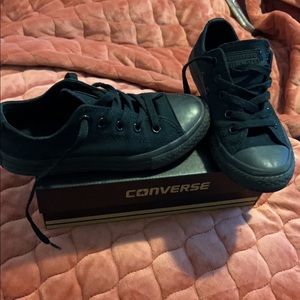 Kids Size 13 All Black Chuck Taylor CONVERSE ALL STAR